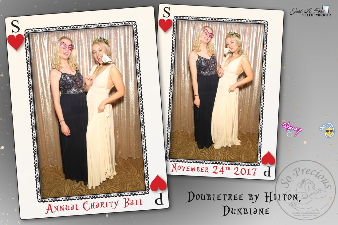 Two females at So Precious charity event Just A-Pose selfie mirror overlay