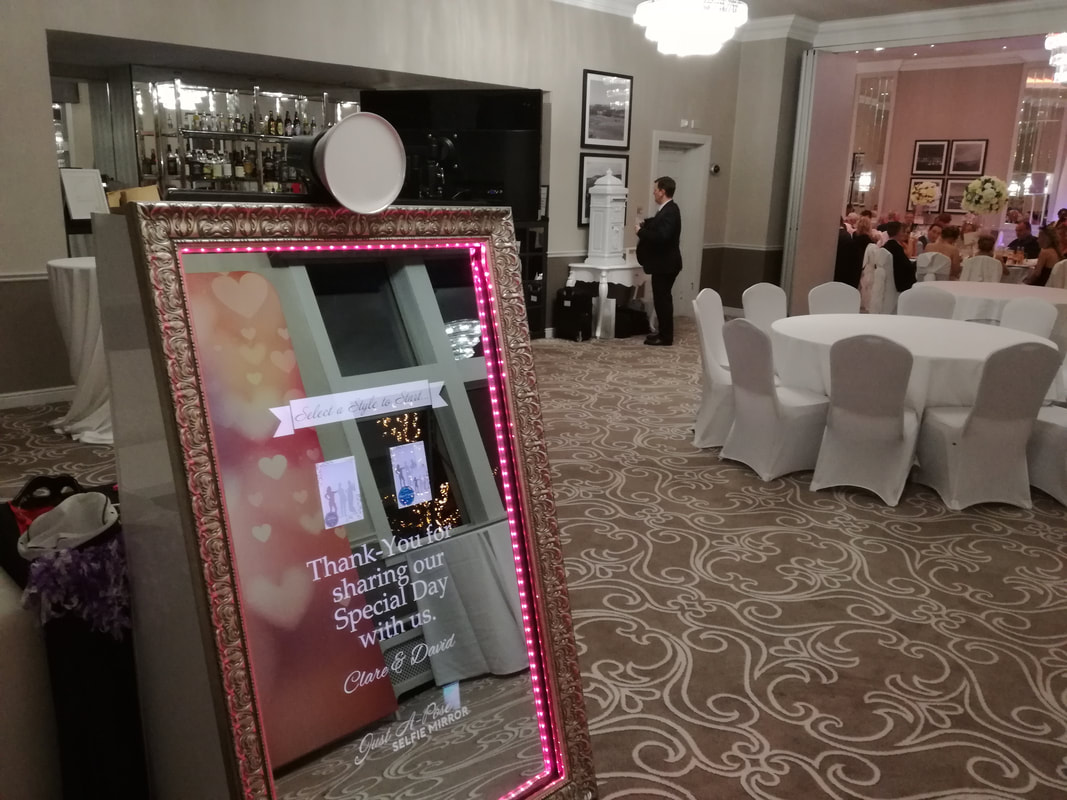 Just A-Pose selfie mirror at a wedding venue